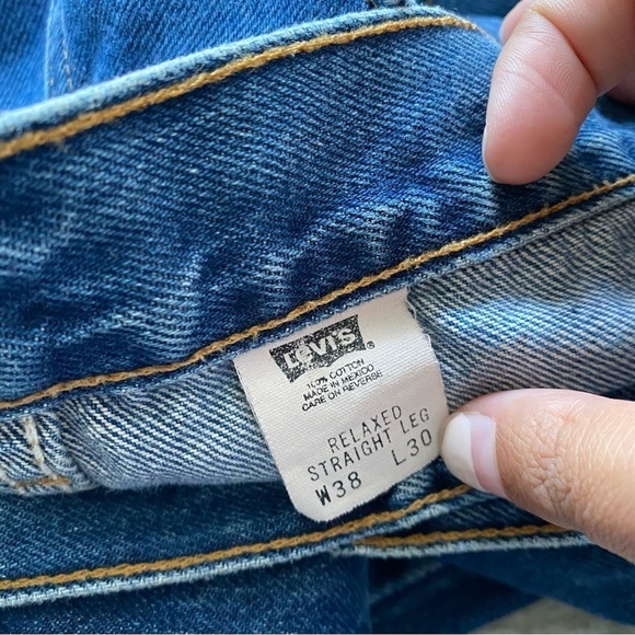 Levi's Men's Blue Relaxed Straight Leg Jeans Size 38x30 - Picture 3 of 7